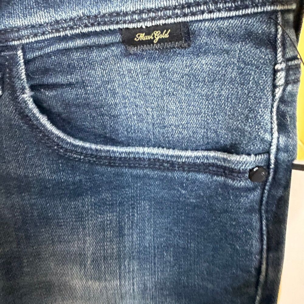 NWT Mavi Emma Slim Boyfriend Jeans Women’s 27 Dark Wash Distressed Denim - Picture 3 of 5